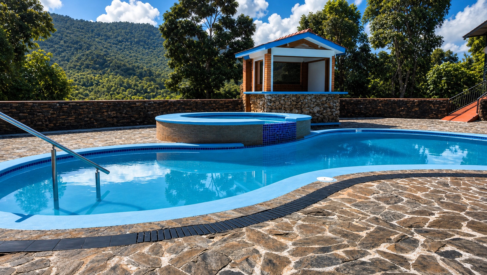 Piscina y jacuzzi